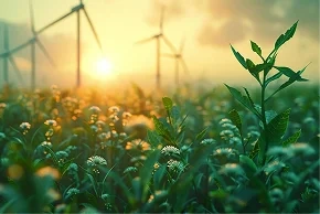 Aerial view of energy crop plantation